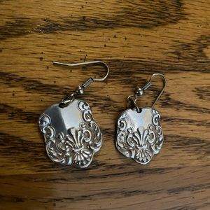 Silver “spoon” earrings